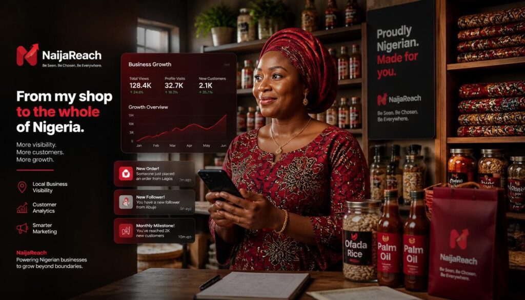 Small business owner checking growth analytics on mobile