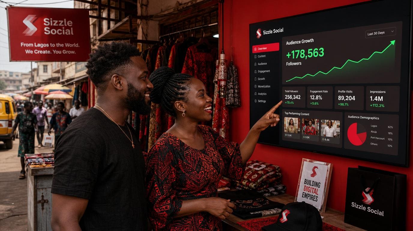 Nigerian creator using TikTok growth dashboard