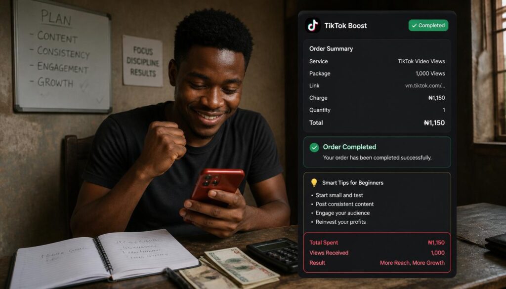 affordable TikTok booster site Nigeria beginners