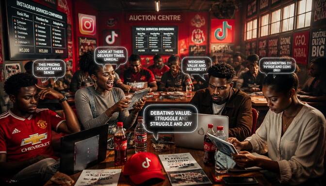 Nigerian creators comparing Likes.ng alternatives with Sizzle Social services