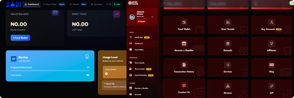 Stability.io dashboards and reports screenshot.