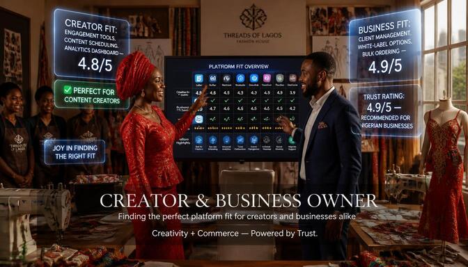 Infographic of Nigerian creators and businesses fit