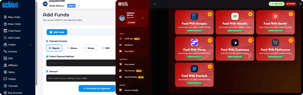 Infographic showing payment methods